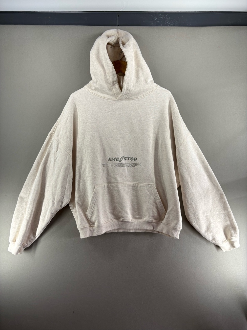 Eme Studios Co Oversized Women Large Pullover Cream Heavyweight